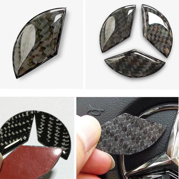 Lenkrad Logo Flex Carbon Abdeckung Blende Geeignet Für Mercedes Benz 45 mm  online kaufen bei FFZ Parts oder Carstyler Der Kofferraumschutz für Dein  Auto