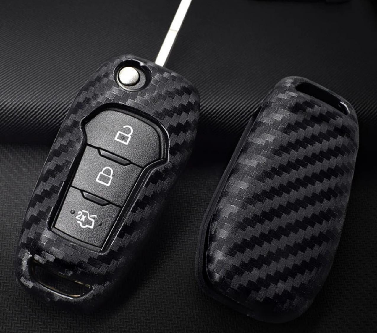 ontto Autoschlüssel Hülle Passt für Ford Schlüsselhülle Silikon Schutzhülle  Passt für Ford Focus 3 4 ST Mondeo MK3 MK4 B-Max Fiesta Fusion Kuga