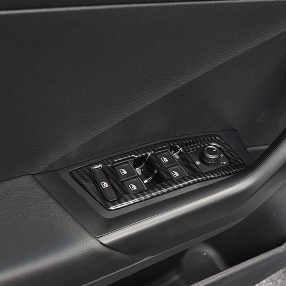 Fensterheber Rahmen Blende Abdeckung in ABS Carbon Optik Geeignet Für VW  T-Roc TDI TSI