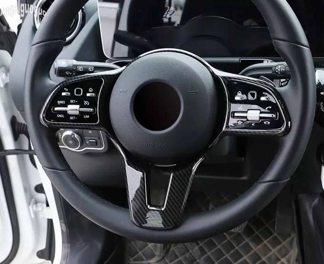 Auto-Innenverkleidungen Für Benz C/E Für GLC Für CLA Klasse W205 W213 X253  Lenkrad Rahmen Abdeckung Trim (Carbon Faser Textur) Auto-Innendekoration  (Farbe : Carbon Texture) : : Auto & Motorrad