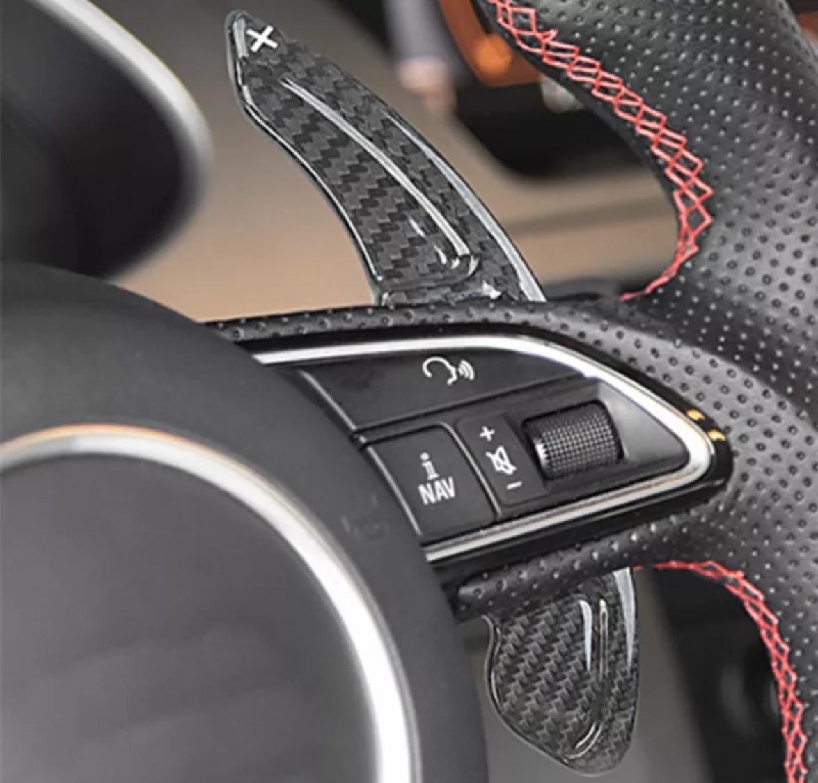 Carbon Optik Schaltwippen Verlängerung Geeignet Für Audi alle Modelle Seat  Leon 5F Cupra FR