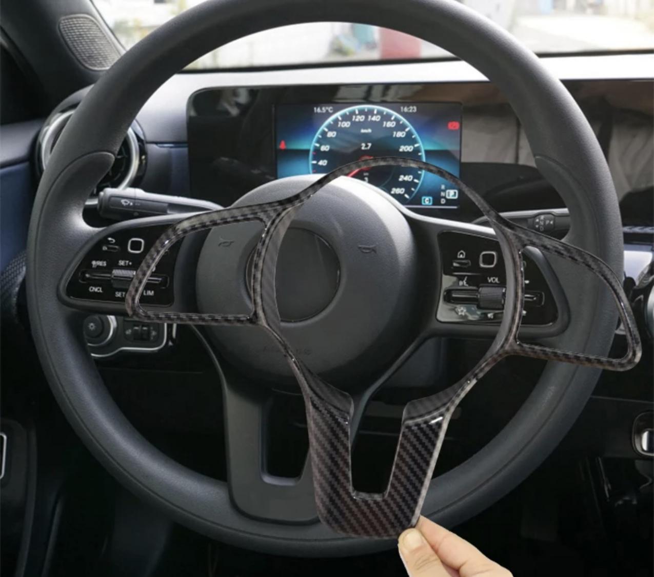 Carbon Optik Lenkrad Blende Rahmen Abdeckung Geeignet Für Mercedes Benz A B  C E G CLA CLS GLC GLE G