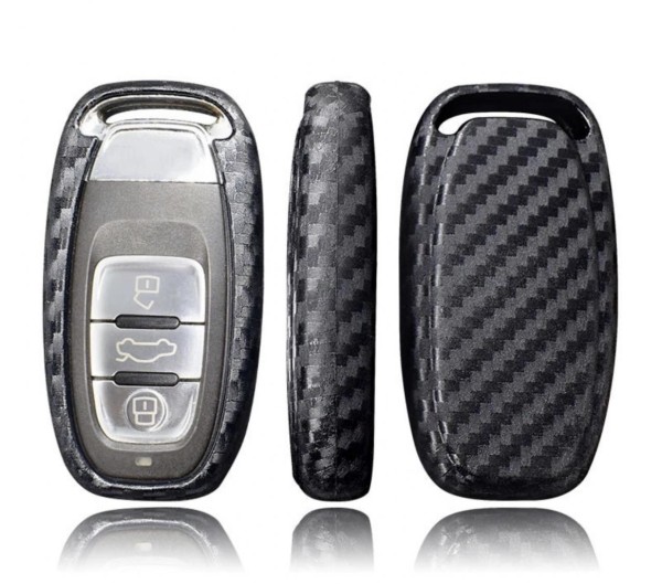 Schlüssel Gummi Cover Schlüsselhülle Carbon Optik Geeignet Für Audi A3 A4  A6 Q5 online kaufen bei FFZ Parts oder Carstyler Der Kofferraumschutz für  Dein Auto